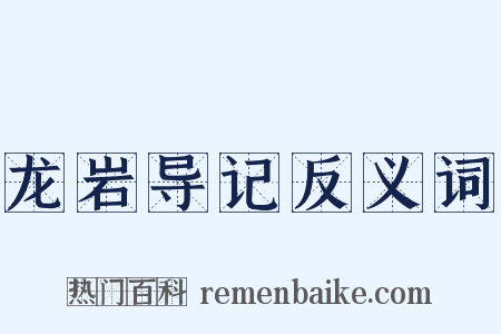 龙岩导记反义词是什么意思的图片
